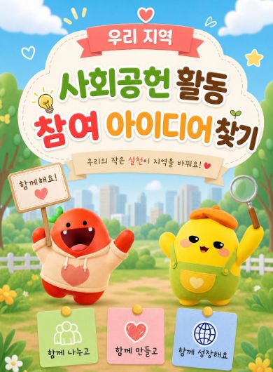 우리 지역 사회공헌 활동, 참여 아이디어 찾기