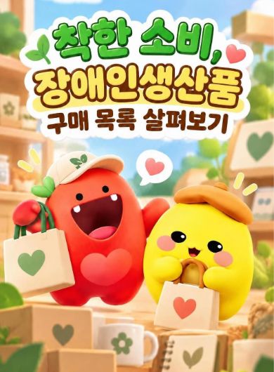 착한 소비, 장애인생산품 구매 목록 살펴보기