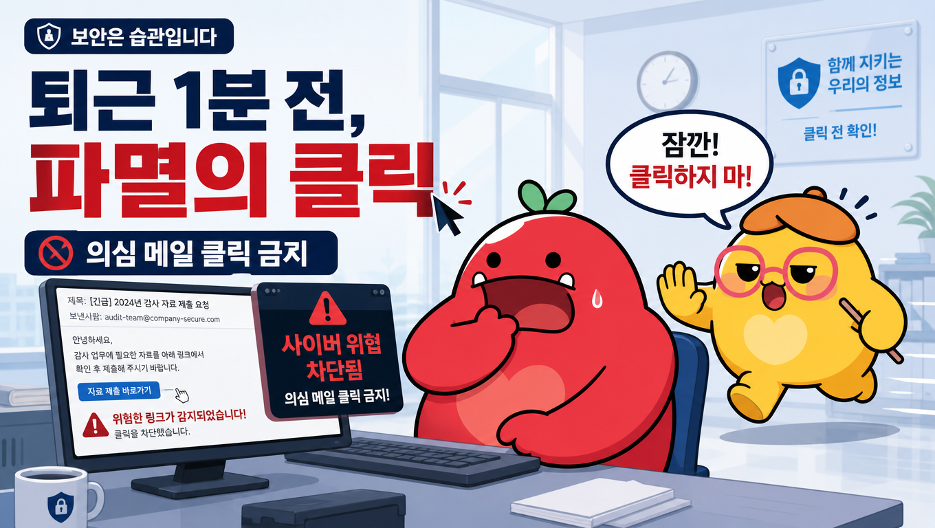 퇴근 1분 전, 코이 주무관에게 찾아온 파멸의 클릭?! 😱