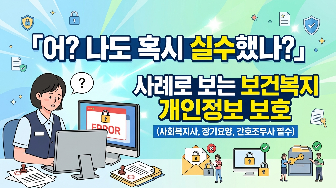 「어? 나도 혹시 실수했나?」 사례로 보는 보건복지 개인정보 보호